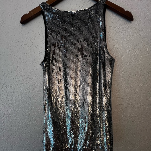 Tory Burch Silver Sequence Mesh Top - Picture 3 of 3